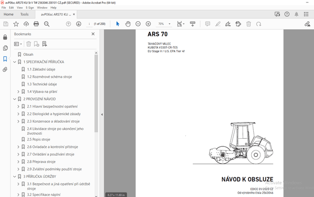 AMMANN ARS 70 TAHAČOVÝ VÁLEC NÁVOD K OBSLUZE 2563046 - PDF DOWNLOAD