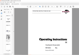 Cat Bucyrus RH 90C Hydraulic Excavator Operation and Maintenance Manual BI651426 – PDF DOWNLOAD