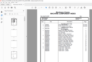 Manitowoc Crane MLC650WB Parts Manual 6507017 PDF