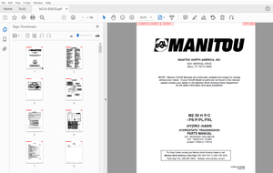 Manitou Forklift M2 30 H P/C-PS/P/PL/PXL PARTS MANUAL – PDF DOWNLOAD