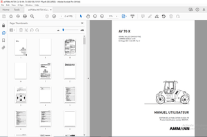 AMMANN AV 70 X DOUBLE BILLES CHÂSSIS FIXE MANUEL UTILISATEUR 3003159 PDF