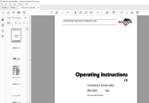 Cat Bucyrus 200 Hydraulic Excavator Operating Instructions Manual BI651457- PDF DOWNLOAD