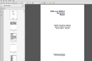 John Deere 200D and 200DLC Excavator Service Repair Technical Manual PDF DOWNLOAD