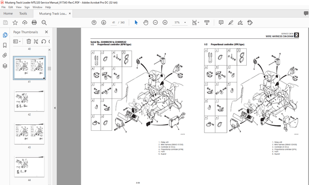 Mustang Track Loader MTL320 Service Manual (917343) – PDF DOWNLOAD