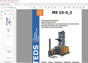 Still Order picker truck MX 13-3 I Spare Parts List Manual – PDF DOWNLOAD