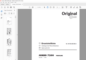 Pottinger Tractor JUMBO 7200 PROFILINE Spare Parts Manual – PDF DOWNLOAD