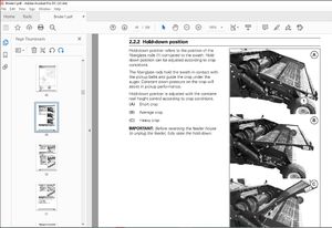 Gleaner EU 4300 Pickup Header Workshop Service Manual – PDF DOWNLOAD