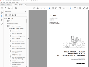 Ammann ASC 130 Single Drum Roller Parts Manual 3022302 - PDF