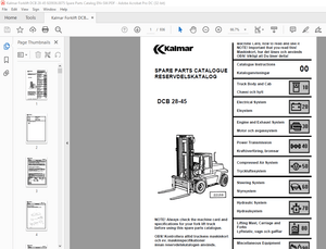 Kalmar DCB 28-45 Spare Parts Catalogue Manual 920936.0075 – PDF DOWNLOAD