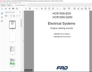 FURUKAWA HCR1500-EDII HCR1500-D20II Electrical Systems Engine starting circuits PDF DOWNLOAD