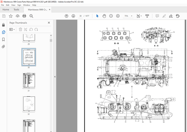 Manitowoc Crane 999 Parts Manual 9991414 PDF