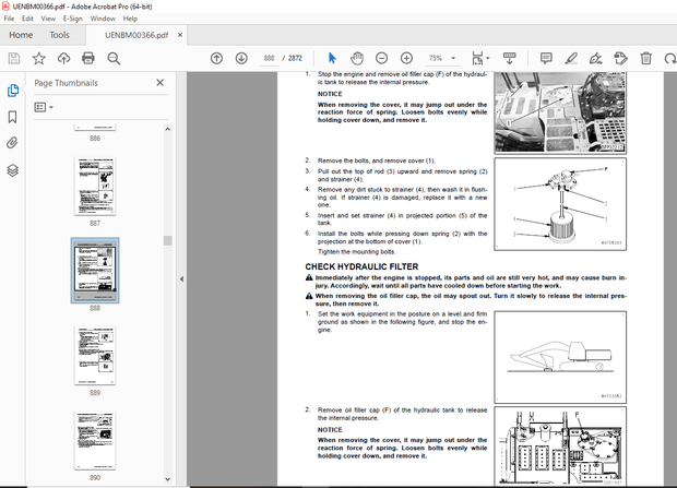 Komatsu PC210-11,PC210LC-11,PC210NLC-11,PC230NHD-11 Hydraulic Excavator Shop Manual UENBM00366 - PDF
