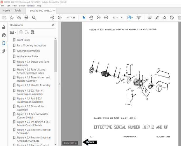 BT Prime Mover PE-80 Electric Walkie Low Lift Truck Parts Manual - PDF DOWNLOAD