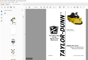 Taylor-Dunn MT-316-00 Operation Trouble Shooting With Parts Manual S.NO 166099 - PDF DOWNLOAD
