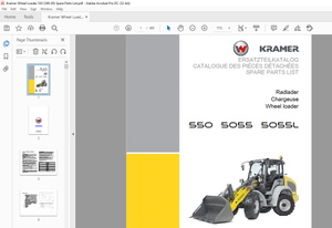 KRAMER Wheel loader 550 5055 5055L Spare Parts List Manual SN 349000001 – PDF DOWNLOAD