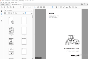 AMMANN AV 70 X DOUBLE BILLES CHÂSSIS FIXE MANUEL UTILISATEUR 3008841 PDF