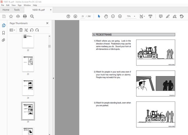 Hyundai Forklift 160D-9L, 180D-9B Diesel Truck Operator’s Manual 2023 - PDF DOWNLOAD