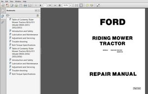 New Holland Ford Tractor Riding Mower 2055 2056 Service Repair Manual (40205130) New Holland Ford
