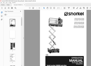 Snorkel S1930E S1932E S2632E Operator Manual - PDF DOWNLOAD