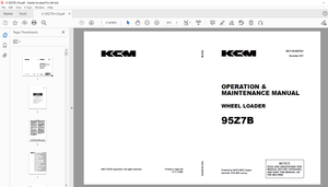 KCM 95Z7B WHEEL LOADER ISUZU 6WG1 Engine OPERATION &amp; MAINTENANCE MANUAL - PDF DOWNLOAD