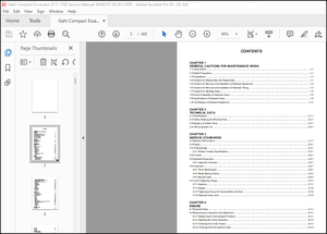 Gehl Z17 170Z Compact Excavator Service Manual 50940107 – PDF DOWNLOAD