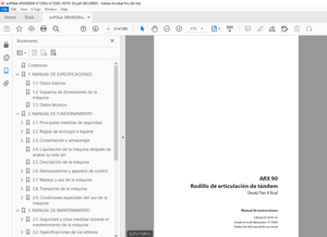 Ammann ARX 90 Rodillo de articulación de tándem Manual de instrucciones PDF