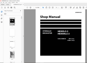 Komatsu HB365LC-3,HB365NLC-3 Hydraulic Excavator Repair Service Manual UENBM00523 - PDF DOWNLOAD
