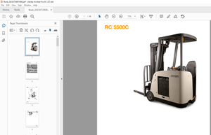 Crown Forklift RC 5500C Parts Manual – PDF DOWNLOAD