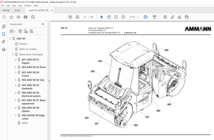 Ammann ARX 90 Tandem Roller Deutz Tier 3 Parts Manual 4122050 PDF