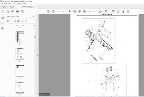 Massey Ferguson MF 7274/7278 COMBINE Harvester 3906105 Parts Manual - PDF DOWNLOAD