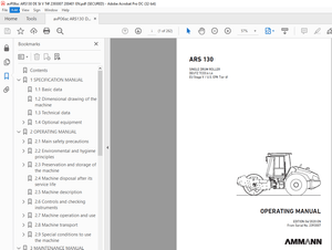 Ammann ARS 130 Single Drum Roller Operating Manual 2393007 PDF