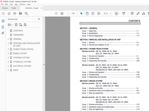 Hyundai Forklift 25/30/33L-7A Service Manual 2023 PDF