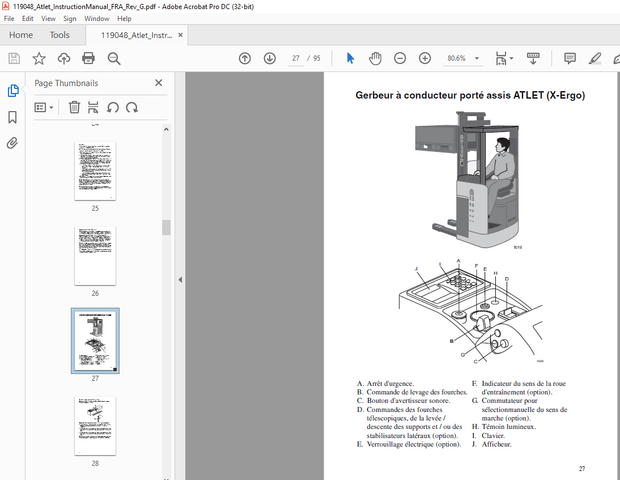 Atlet Forklift O SERIES Manuel d’instructions – PDF DOWNLOAD