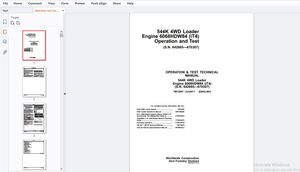 John Deere 544K 4WD Loader Engine 6068HDW84 (iT4) Operation &amp; Test Manual TM12097 – PDF DOWNLOAD