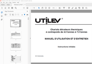 UTILEV 4.0 à 7.0 tonnes Chariots élévateurs thermiques MANUEL D’UTILISATION PDF
