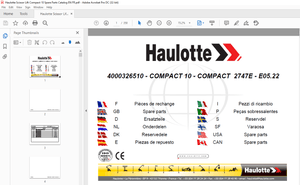 Haulotte Forklift COMPACT 10 - COMPACT 2747E Parts Manual - PDF DOWNLOAD