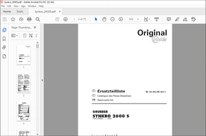 Pottinger Tractor SYNKRO 2600 S Spare parts list Manual – PDF DOWNLOAD