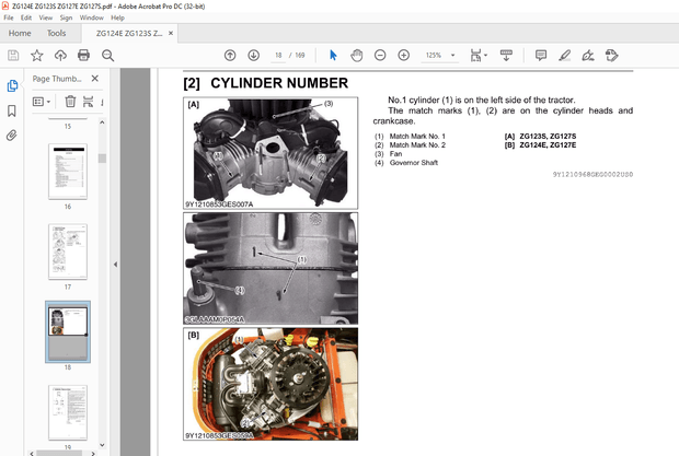 Kubota Zero Turn Mower ZG124E ZG123S ZG127E ZG127S Workshop Manual – PDF DOWNLOAD
