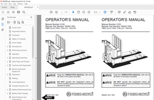 BT Prime-Mover PMX-2 ELECTRIC PALLET TRUCK Operator’s Manual- PDF DOWNLOAD