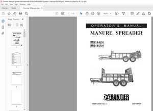 Frontier Manure Spreder MS1442H MS1455H Operator’s Manual(5HPOMSP8) – PDF DOWNLOAD