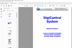 Fantuzzi Reggiane CS45KS RS55 RS60 STACKERS DigiControl System Service Manual