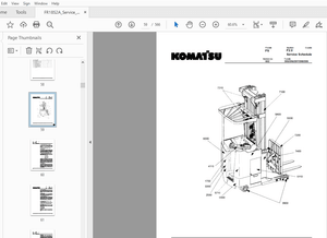 Komatsu Forklift FR18S-2A/23S-2A, FR15DR-2A Master Service Manual SM022A  - PDF DOWNLOAD