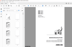 AMMANN ARX 12-2 ARX 16-2 ARX 20-2 TANDEMWALZE BEDIENUNGSANLEITUNG - PDF