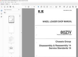 Kawasaki 80ZIV Wheel Loader Cummins 6CT8.3 Engine Shop Manual -PDF DOWNLOAD
