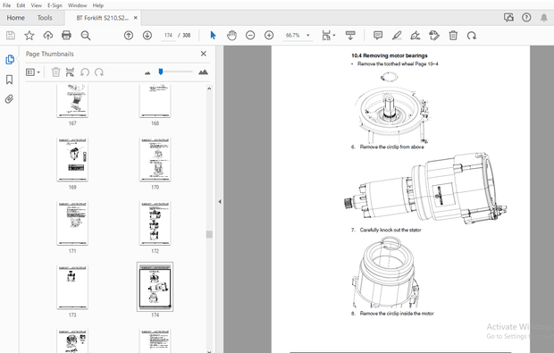 BT Forklift S210,S212,S212S,S212L,S214,S214L,S220D Repair Manual – PDF DOWNLOAD