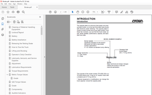 Crown Forklift TR4500 Series Service Manual – PDF DOWNLOAD