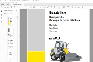 KRAMER Allred Wheel loader 280 Spare Parts List Manual – PDF DOWNLOAD
