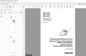 AMMANN APF 15/40 APF 15/50 APF 20/50 OPERATING MANUAL PDF