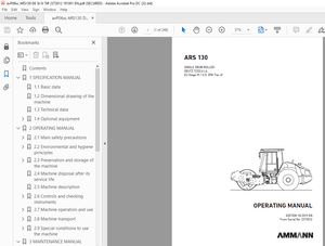 Ammann ARS 130 Single Drum Roller Operating Manual 2373012 PDF