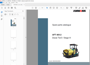 Ammann AFT400-2 sn LG003320 – STV3500G sn 3103260 Parts Manual PDF